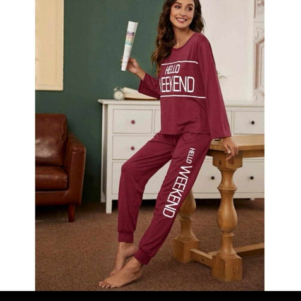 Loungewear Set (Burgundy)